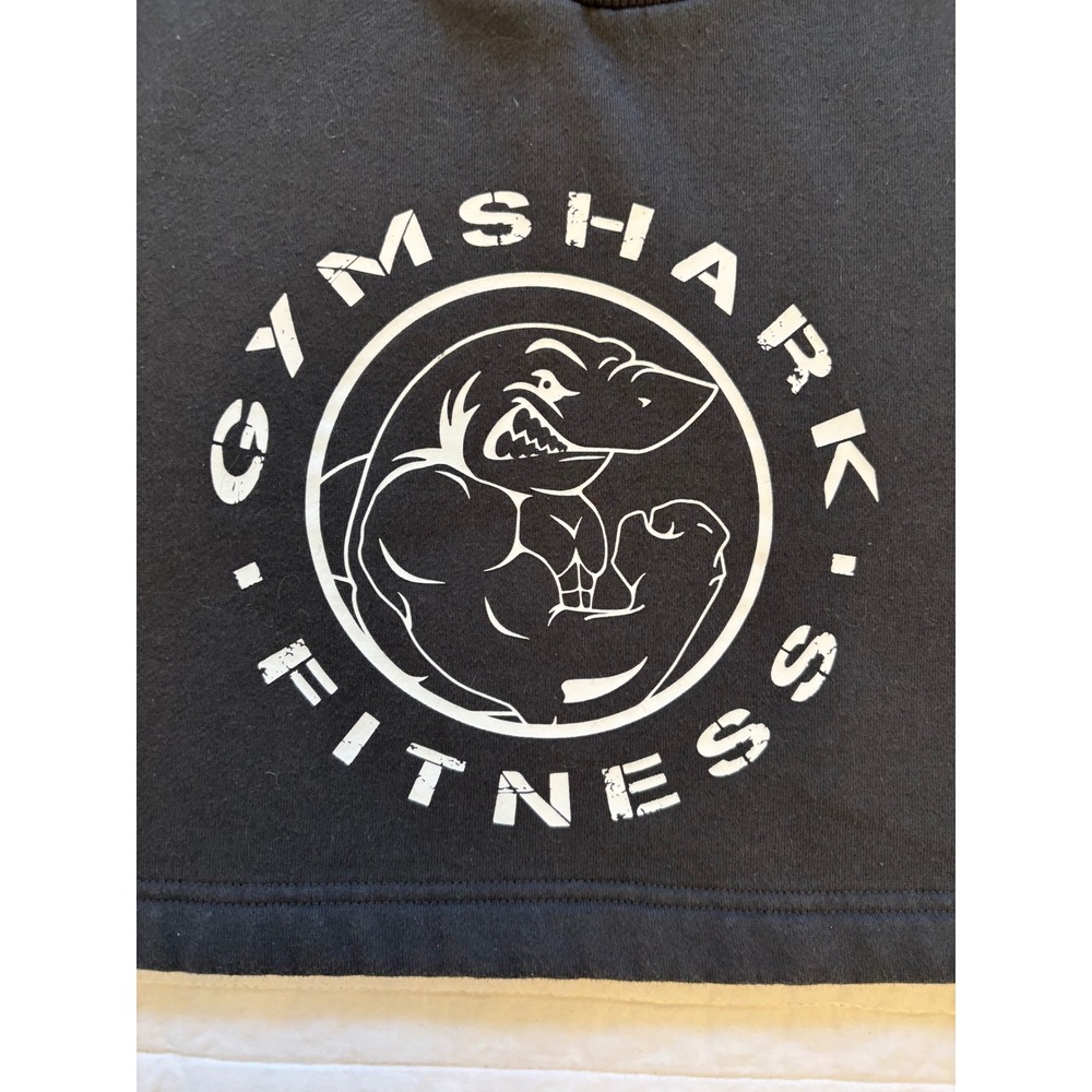 Gymshark Fitness Womens Small Black Cropped Sweatshirt Graphic Logo Pullover